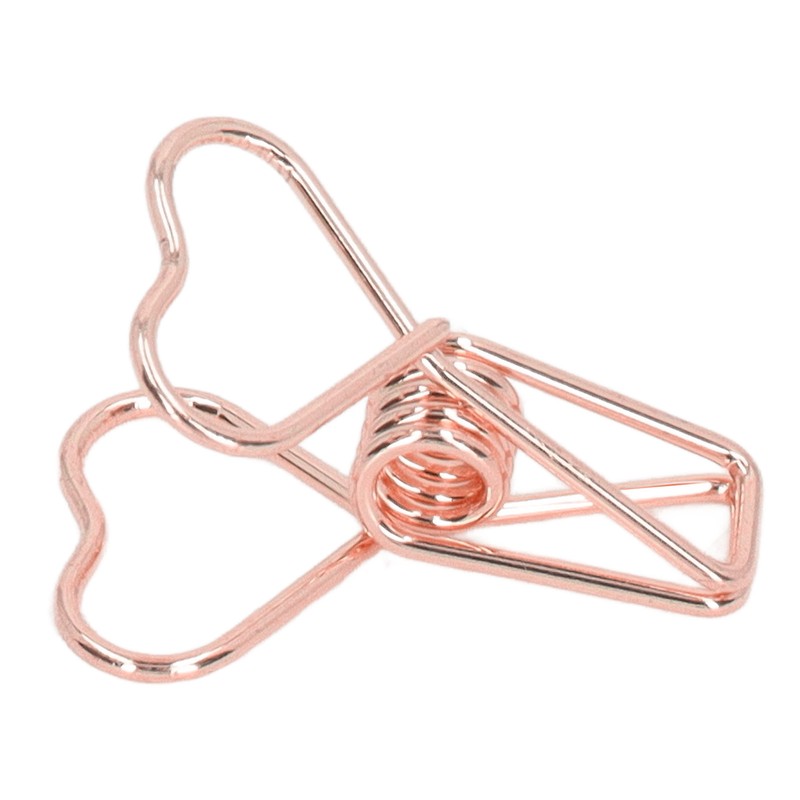 100 Pcs Binder Clips Hollow Heart Shape Strong Clamping Force