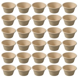 HugeDE 100 Pcs Mini Paper Cups - 2 oz Sauce & Condiment Containers, Sample Size Serving Cups for Dessert, Charcuterie & Jello Shots