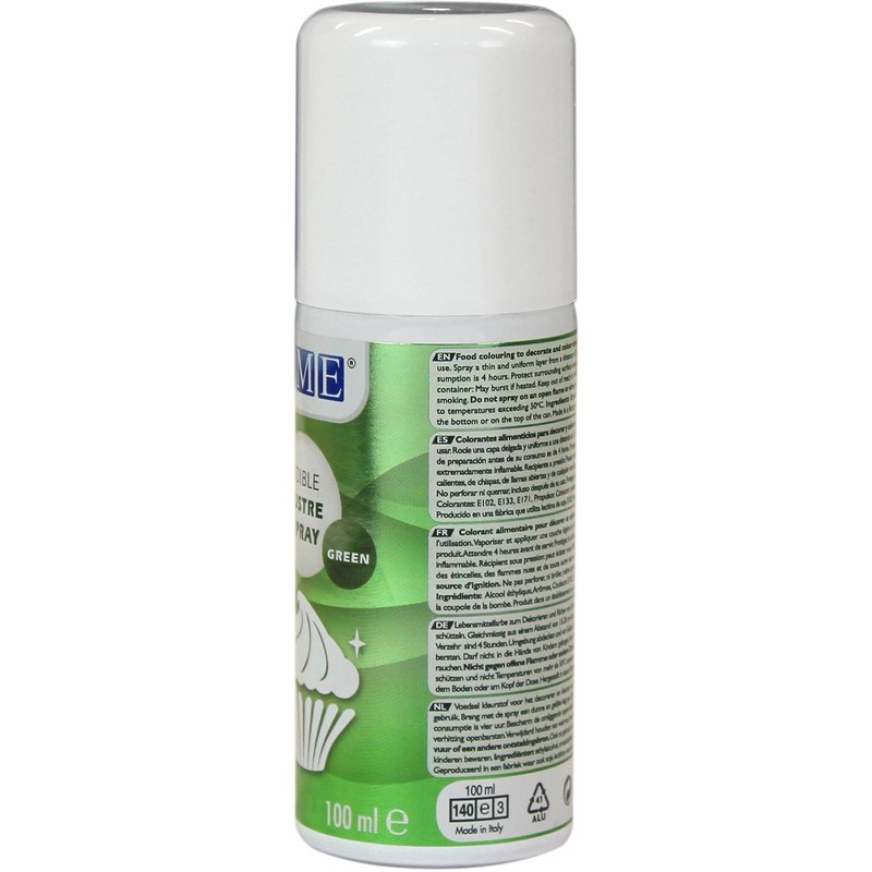 PME Edible Lustre Spray, Green, 3.3 Ounce