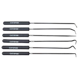 Mayhew Tools 17991 9-3/4” Long Hook & Pick, 6-Piece, Black