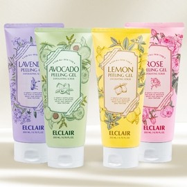NEW Elclair Face + Body Peeling Gel Season 2 4-Piece Set #Scrub #Exfoliation #0.00SkinIrritation #ClinicallyProven - 4 Lavenders / NEW 엘클레어 페이스+바디 필링젤 시즌2 4개세트 #스크럽#각질제거#피부저자극0.00#임상완료 - 라벤더4개