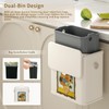 Mrbin Metal Compost Bin Countertop with Lid, Hanging Trash Can