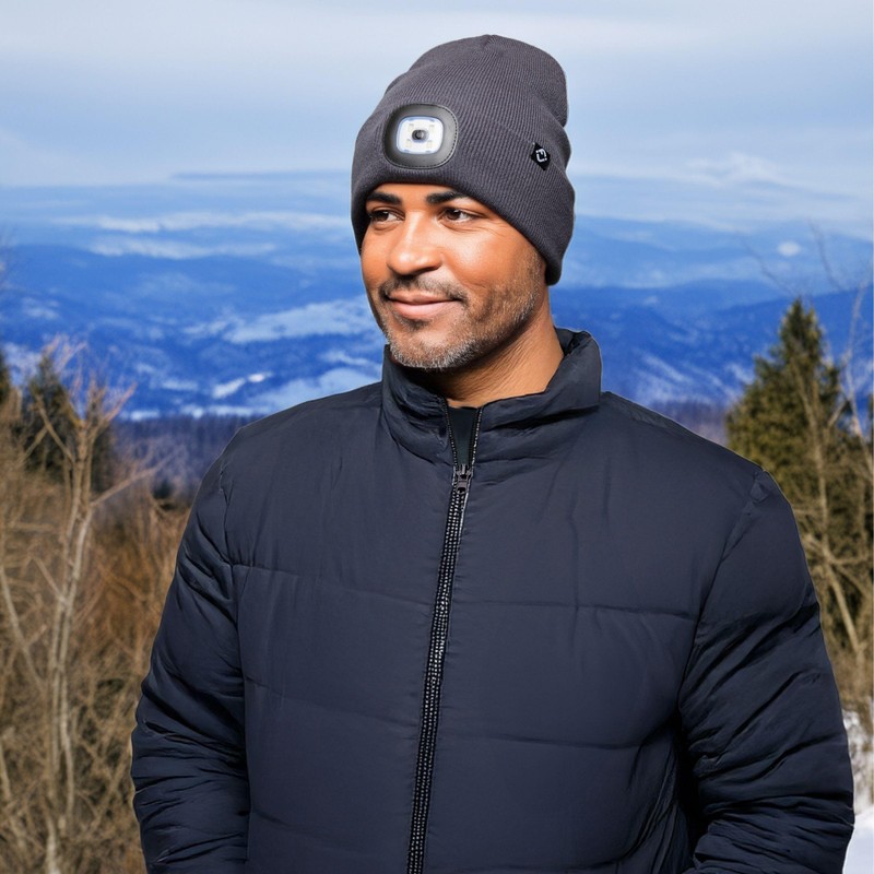 Funky Junque LED Light Beanie - Charcoal