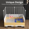 Oneluck Deluxe Rolling Bunny Hutch with Urine Guard,Small Rabbit Cage