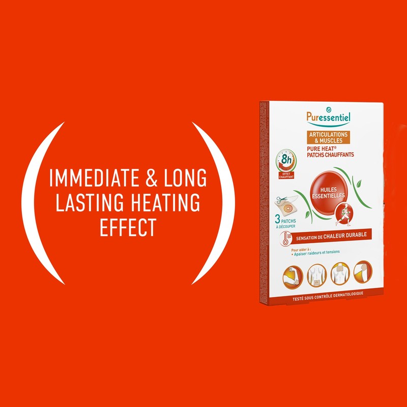 Puressentiel Muscles & Joints Natural Warming Relief Patch x3 with