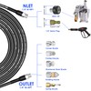 100FT Sewer Jetter Kit for Pressure Washer, 5800PSI Drain Cleaner