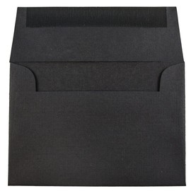 JAM PAPER 4Bar A1 Premium Invitation Envelopes - 3 5/8 x 5 1/8 - Black Linen - Bulk 250/Box