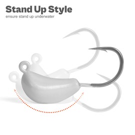 Sheepshead Jigs, Standup Style Jigheads with 4~10PCs, 3X Strengthened Hook Equipped with 1/2oz for Saltwater Fishing