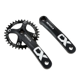 Bicycle Crank Bicycle Crankset Square Taper BCD104mm 34T Bicycle Crank Arm Set PETCHOR Crank Single 170mm Square Hole MTB BMX Road Bike with Chainring and Bolt Mountain Bike Mountain Bike Crankset