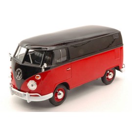MOTOR MAX 1: 24 MTM79342BKR VW Type 2 (T1) Delivery Van 1959 Black Red 2 Tone