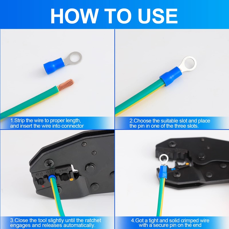 DEHAO 368pcs Electrical Connectors Assorted Insulated Crimp Terminals Kit Pack