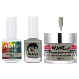WAVEGEL Soak-Off Gel, Nail Lacquer & Acrylic/Dip Powder Matching Set - Simplicity Collection - #P141 Wrinkle In Time