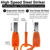 aZengear Survival Flint Fire Starter Kit, Thick Ferro Rod (4"