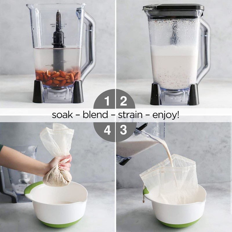 Yoassi Nut Milk Bag Pack of 2 V-shape Cheesecloth Straining