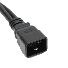 IEC320 C20 to 5 20R 5 20R Power Cord Universal Standard Y Splitter Power Adapter Cable for Computer HDTV Monitor 1.0ft