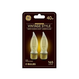 GE CA9 Warm White Medium Base (e-26) Dimmable Light Bulb (2-Pack)