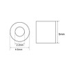 sourcing map M2 Aluminium Alloy Sleeve Crimp 2 mm Steel
