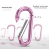 Sprookber 3" Aluminum Carabiner D Ring, Caribeener Clips, Spring Snap