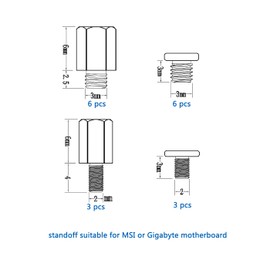 M.2 Screw Standoff,HFEIX SSD Mounting Kit with screwdriver for Msi Motherboard or Gigabyte Board NVMe PCIe Driver Laptop replace(9set)