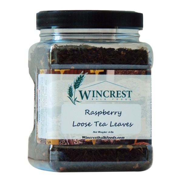 Bulk Loose Black Tea Leaves - 8 Oz Container (Raspberry)
