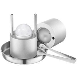 2.1\" Aviation Aluminum Cocktail Smoker Kit Ice Ball Press Maker for 53mm Ice Sphere with Tong Drip TrayDefault: Default