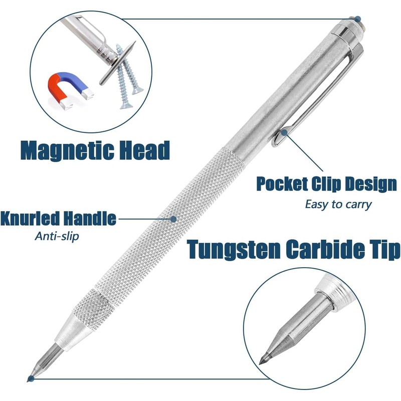 Bestgle 2pcs Tungsten Carbide Cliver with 10 Replacement Tips Metal
