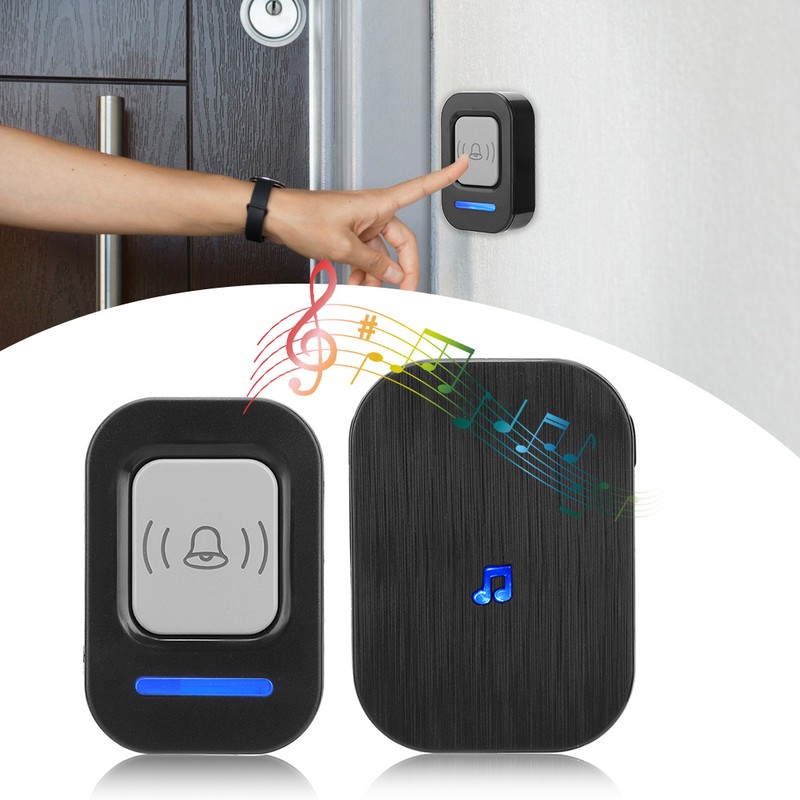 Home Wireless Doorbell 984.3ft Long Distance Music Door Chime Access