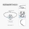 LWQQWL Cat Bracelet for Women 925 Sterling Silver Opal Moon