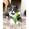 JW Pet Cataction Feather Ball with Bell, Cat Toy, Green,