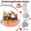 zsccxq Mini Cake Boards 50 Pack 4 Inch Silver Mini