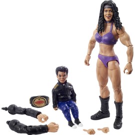 WWE Wrestlemania 37 Elite Collection Chyna - Figura de acción con Campeonato Femenino y Paul Ellering y Rocco BuildAFigure Pieces6 en Regalo Coleccionable para Fans de la WWE a Partir de 8 años