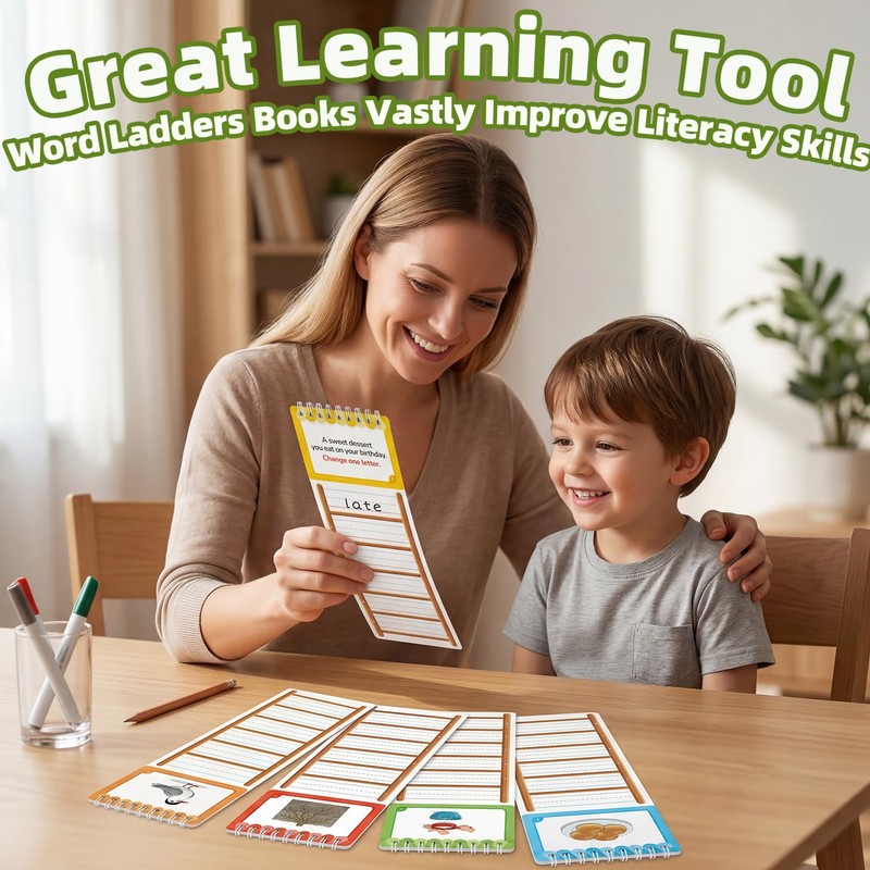 36 Word Ladders Flip Books,Sight Words Flash Cards Kindergarten, Learn