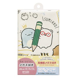 Pearl 20770 Sumikko Gurashi Glasses Wipe, White, Minimax Knitting, Made in Japan