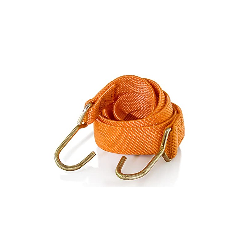 Marcobrothers Flat Bungee Cords Elastic Straps with Hooks，Heavy Duty Bungee