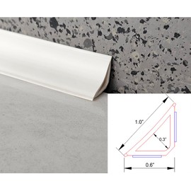 Flexible, Peel and Stick Wall Molding Trim Caulk Strip Self Adhesive Corner Trim Moulding for Ceiling, Backsplash, Tile Edge, Countertops, Baseboard, Counters, Floor and More, White, 20 Feet