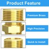 QZKJQDD 2 Pcs 1/2" Male to 1/2" Male, Thread Brass