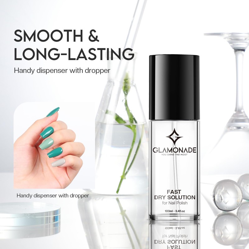 Glamonade Fast Dry Solution for Nail Polish Smoothness Air Dry