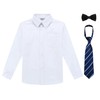 Bienzoe Boy's School Uniform Long Oxford Shirt -