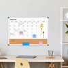 Monthly Calendar Whiteboard Dry Erase Cork Board Combo for Wall,