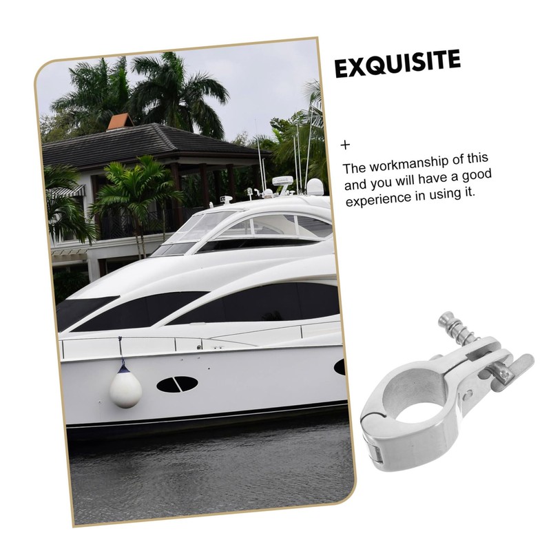 Parliky 2pcs Stainless Steel Bimini Jaw Slide Clamp Grade Tube