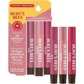 Burt's Bees Lip Shimmer Nude Collection, bálsamo labial tintado, hidratante para hidratación durante todo el día con acabado pigmentado natural brilla