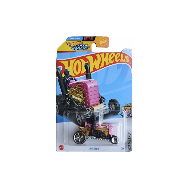 Hot Wheels Dragtor, HW Metro 9/10 [Pink] 176/250