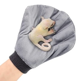 Sugar Glider Bonding Mitt, Calming Sleeping Glove for Small Animals Hedgehog Hamster Anti Bite Pet Handling Glove Grooming Bite Proof Protection Supplies, 9.06 x 9.06 Inches
