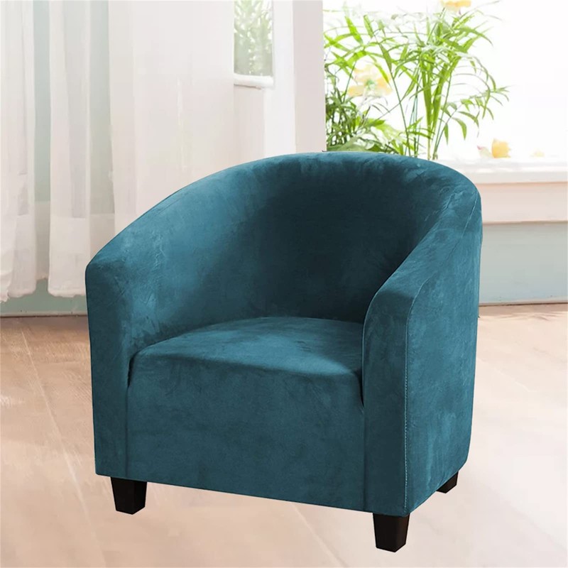 Soft Velvet Tub Chair Cover - High Stretch Bucket Chair
