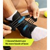 ZOELION Ankle Support with Side Stabilizing Pads, Quick Lace Up