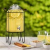 3 Gallon Glass Ice Cold Beverage Dispenser - With Glass
