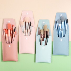 Face makeup 8-piece brush set - Selection 1 Apricot / 페이스 메이크업 8종 브러쉬 세트 - 선택1 살구