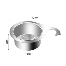 Fokroin Stainless Steel Swan Shape Strainer Basket for Sink, Sink Strainer, Tap Hanging Filter Basket, Sink Strainer Basket Stainless Steel for Filtering Kitchen Waste