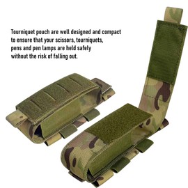 Tactical Molle TQ Tourniquet Pouch & Trauma Medical Shear Pouch Holder MOLLE PALS Duty Belt Loop EMT EMS