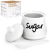 Swetwiny Ceramic Sugar Bowl with Lid and Spoon, 12 Ounces